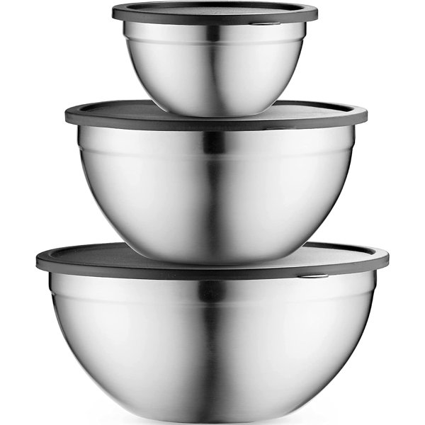Ccornelus Mixing Bowls With Lids Set, Stainless Steel Mixing Bowls With